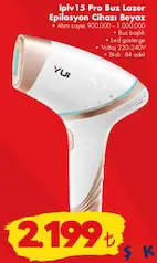 YUİ IPLV15 PRO BUZ BAŞLIKLI LAZER EPİLASYON CİHAZI BEYAZ fiyat ve kampanya bilgisi